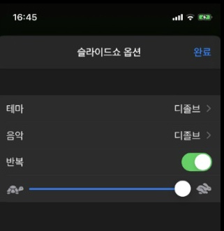 아이폰 슬라이드쇼 옵션 이미지 6