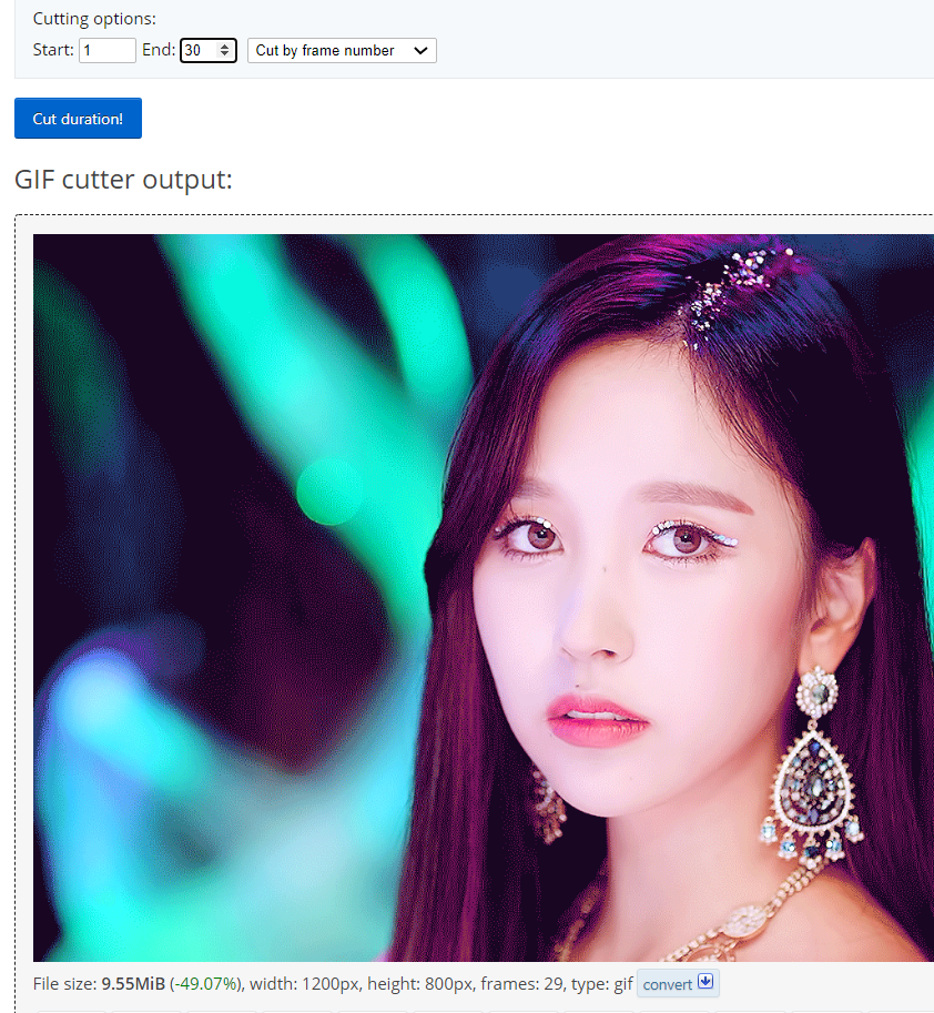 GIF 용량 줄이기 사이트 (사이트→움짤 업로드→용량 압축)➕리사이즈➕ 시간 줄이기 이미지 13